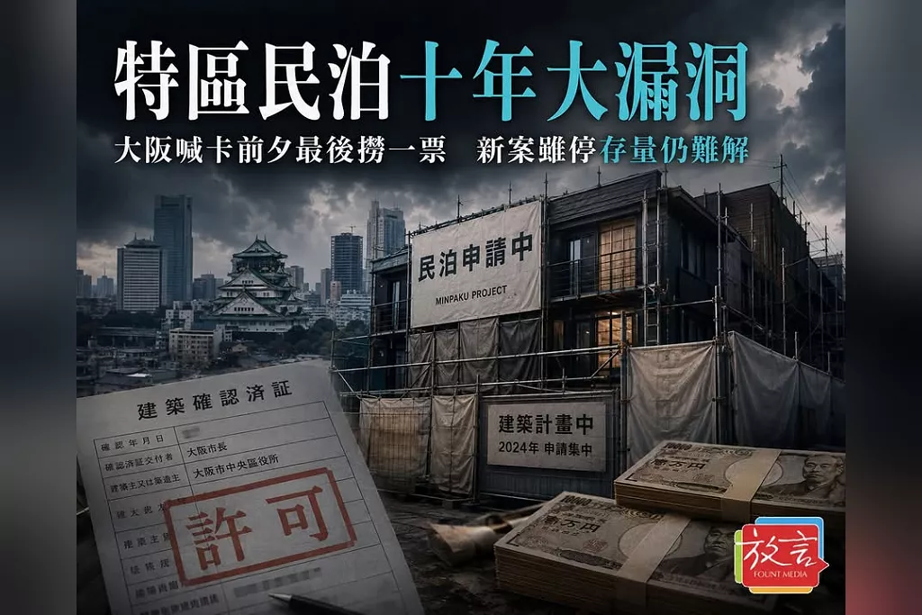 特區民泊十年大漏洞　大阪喊卡前夕最後撈一票——《放．專題》中國「侵略」？日本的租界危機（中篇）