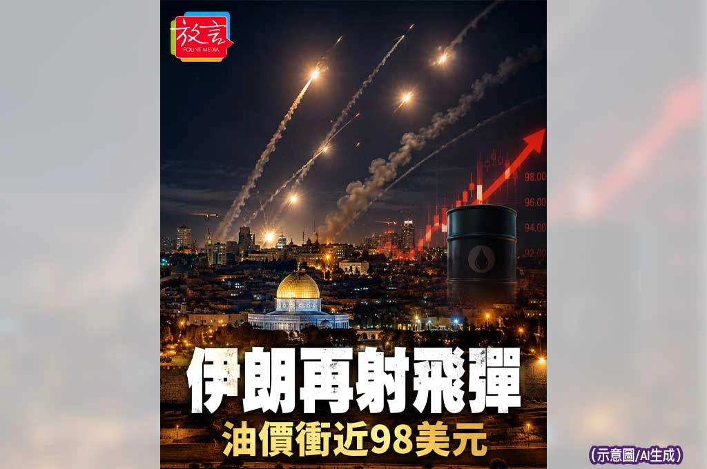 伊朗再射飛彈！耶路撒冷傳8次爆炸聲　布倫特油價衝近98美元