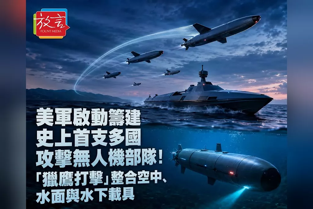 美軍啟動籌建史上首支多國攻擊無人機部隊！「獵鷹打擊」整合空中、水面與水下載具