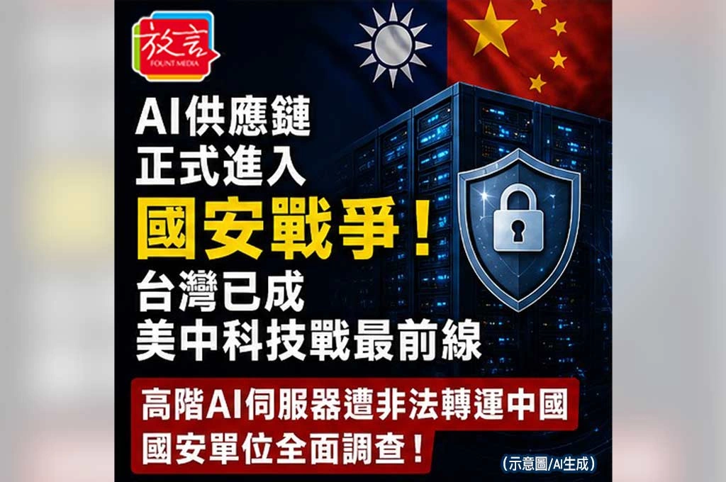 《放．專題》AI供應鏈正式進入國安戰爭！台灣已成美中科技戰最前線