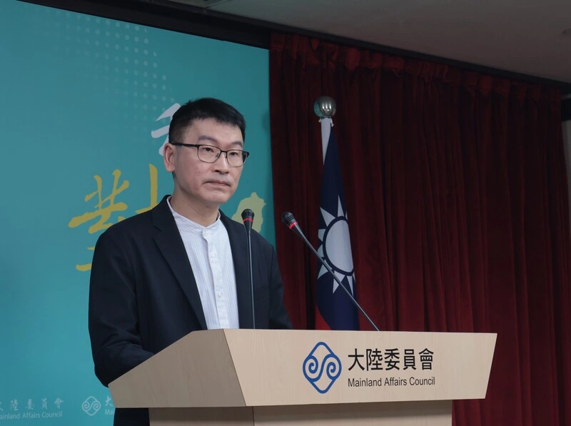 陸委會副主委梁文傑主持例行記者會