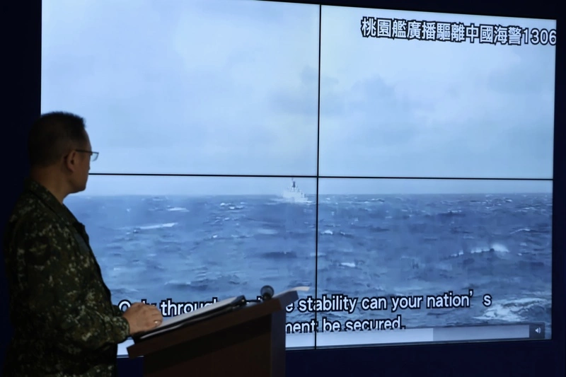 中共軍演　桃園艦對中國海警船進行廣播驅離