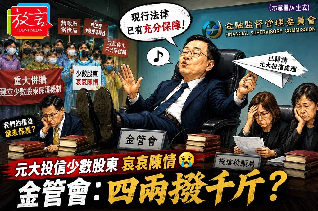 元大投信小股東赴金管會陳情！質疑換股價遭低估　金管會四兩撥千斤：已轉請元大投信處理