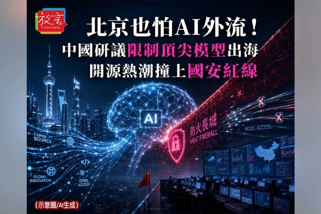 《放. 新聞／世界要聞／中國AI》北京也怕AI外流！中國研議限制頂尖模型出海，開源熱潮撞上國安紅線