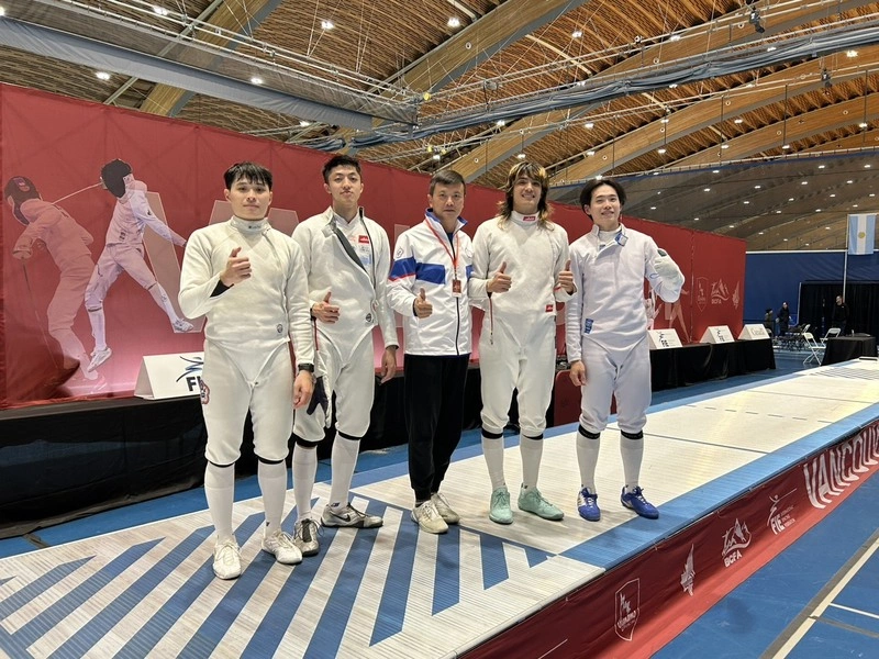 擊劍世界盃　台灣男子銳劍團體晉4強