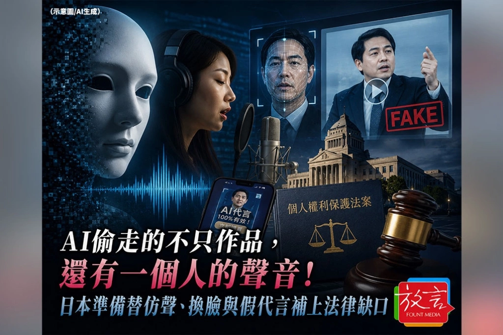 《放. 新聞／世界要聞》AI偷走的不只作品，還有一個人的臉與聲音！日本準備替深偽時代補上法律缺口