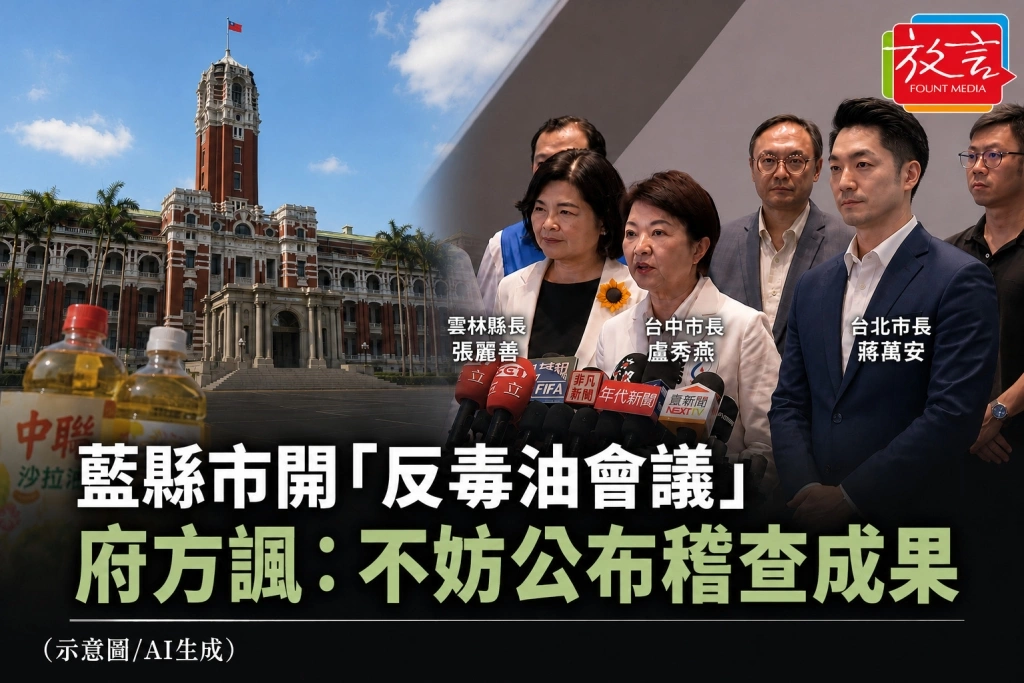 藍縣市搶先中央開「反毒油會議」...總統府暗諷：不妨請各縣市公布「近幾年稽查成果」
