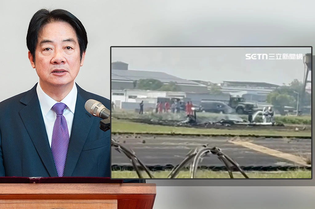 T-34墜毀兩飛官殉職...賴清德悲痛不捨代表國家感謝「英雄飛官」奉獻：要求國防部組專案小組速查