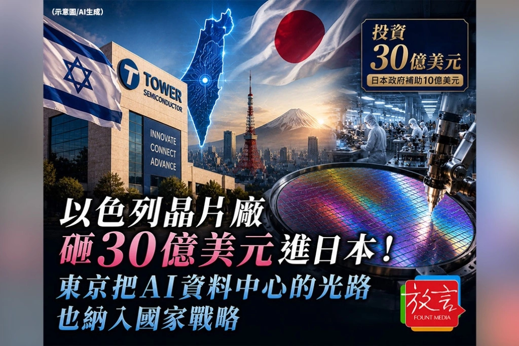 《放. 新聞／世界要聞》以色列晶片廠砸30億美元進日本！東京把AI資料中心的光路也納入國家戰略