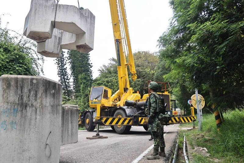 漢光演習金防部軍民整合　鋼刺蝟消波塊執行阻絕