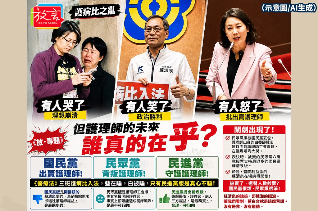 《放．專題》護病比修法爆朝野大亂鬥　邱慧洳哭完仍投藍版挨轟「瞬間政客化」　蘇清泉燦笑畫面也炸鍋