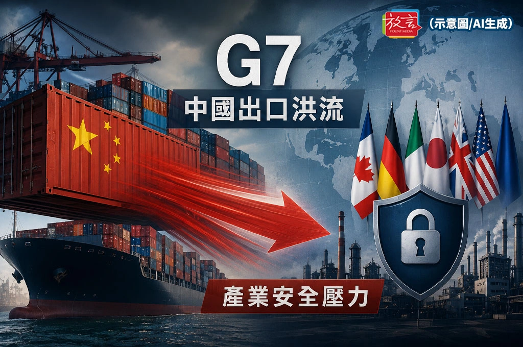 《放. 新聞/世界要聞/歐洲》G7把中國出口洪流列核心議題!低價產能不只是貿易問題 已成歐美產業安全壓力