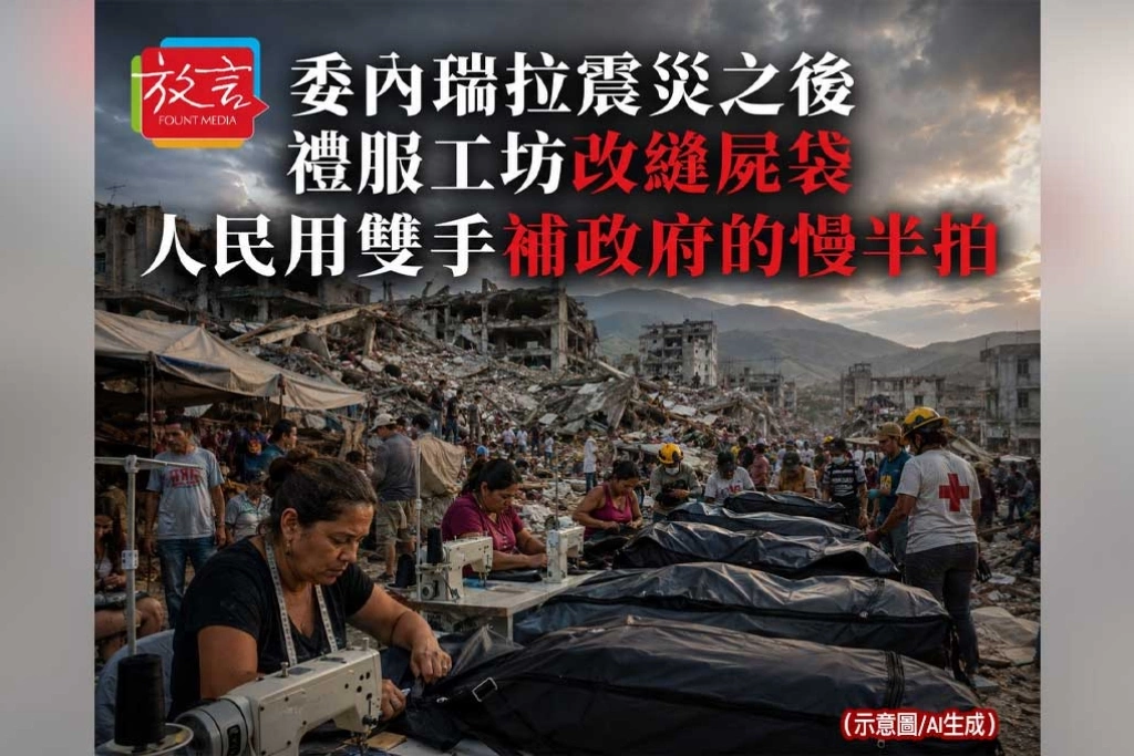 《放. 新聞／世界要聞／拉美》委內瑞拉震災讓禮服工坊改縫屍袋！死亡數破3500，人民用雙手補政府的慢半拍