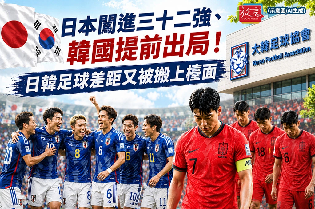日本闖進三十二強、韓國提前出局！日韓足球差距又被搬上檯面