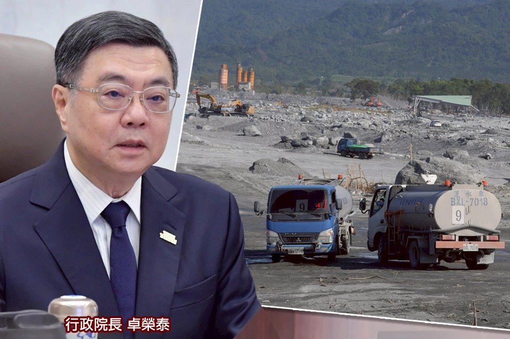酸花蓮縣府？卓榮泰請農業部持續監測堰塞湖...盼做好正確通報工作：不希望再有誤發「造成民眾恐慌」
