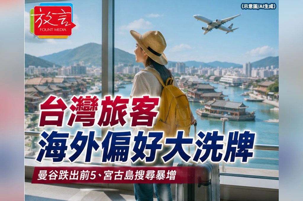 台灣旅客海外偏好大洗牌　曼谷跌出前5、宮古島搜尋暴增