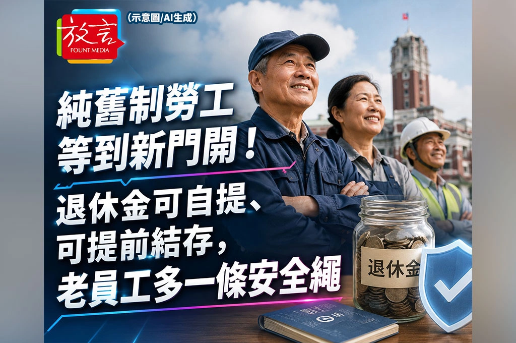 《放. 新聞／台灣要聞》純舊制勞工等到新門開！退休金可自提、可提前結存，老員工多一條安全繩
