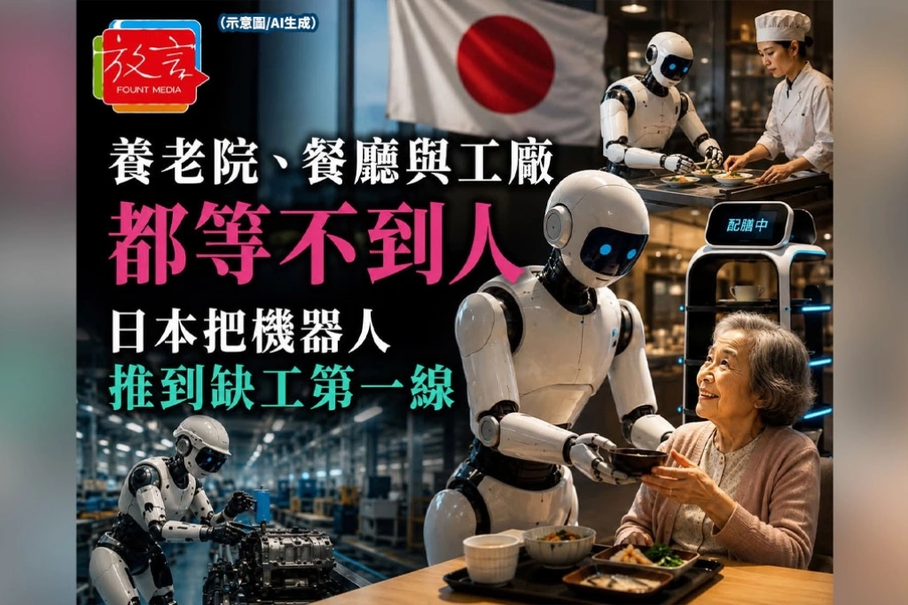 養老院、餐廳與工廠都等不到人！日本把機器人推到缺工第一線