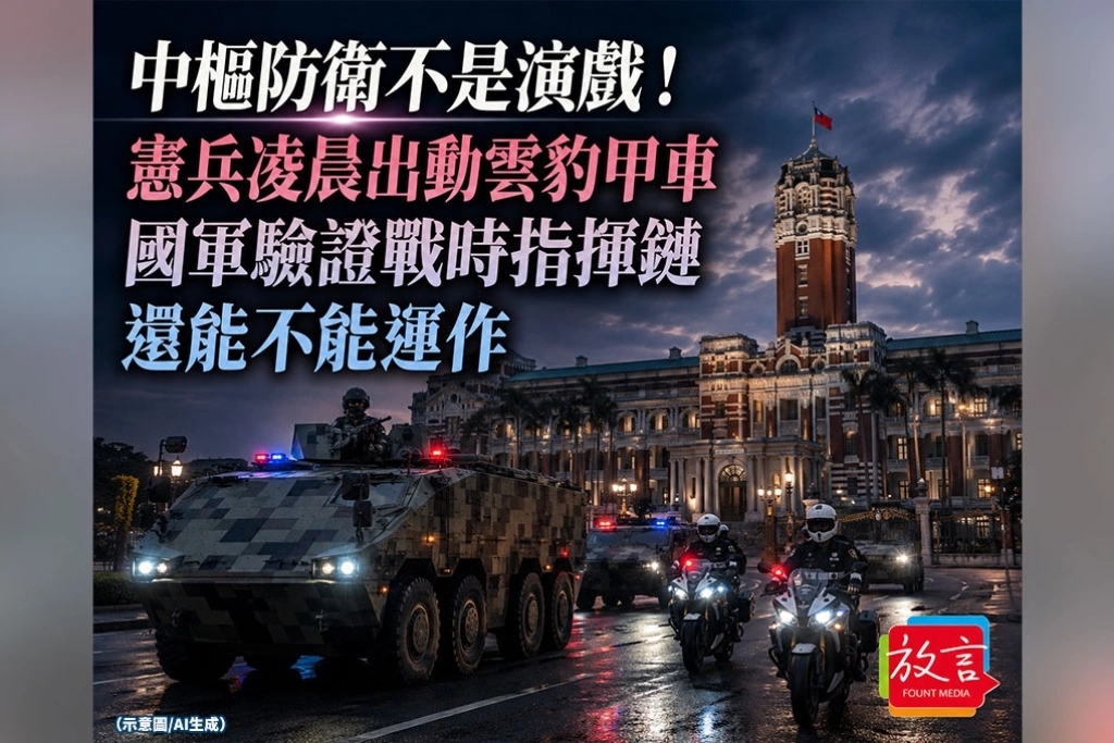 《放．新聞》中樞防衛不是演戲！憲兵凌晨出動雲豹甲車　國軍驗證戰時指揮鏈還能不能運作