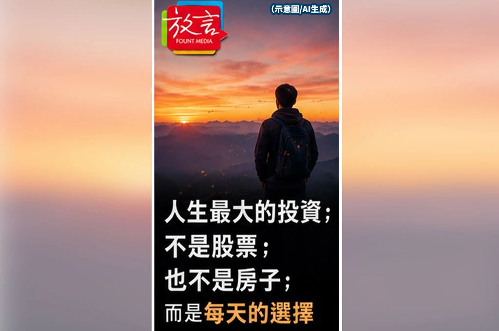 人生最大的投資，不是股票，也不是房子，而是每天的選擇