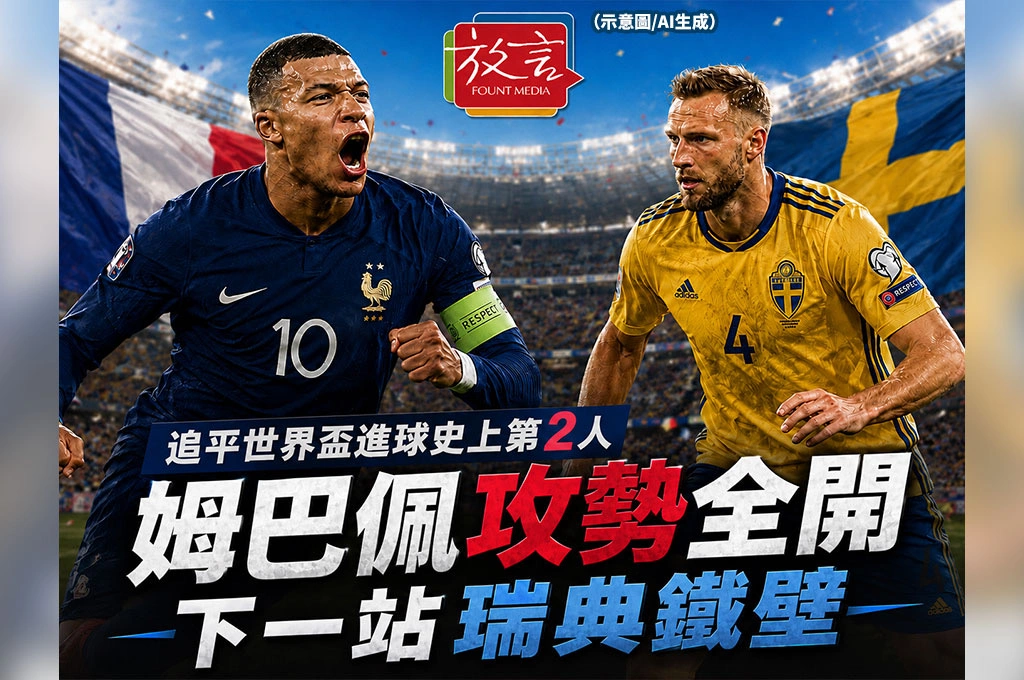 《放．新聞/世足賽》追平世界盃進球史上第2人 姆巴佩攻勢全開，下一站瑞典鐵壁