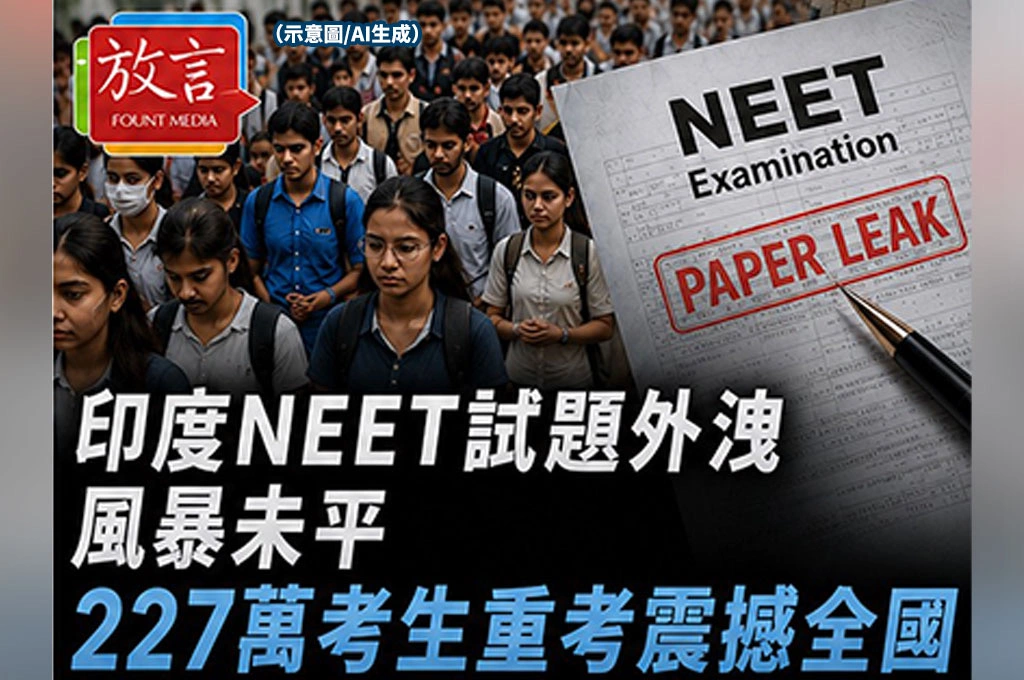 《放．新聞/印度》印度NEET試題外洩風暴未平　227萬考生重考震撼全國