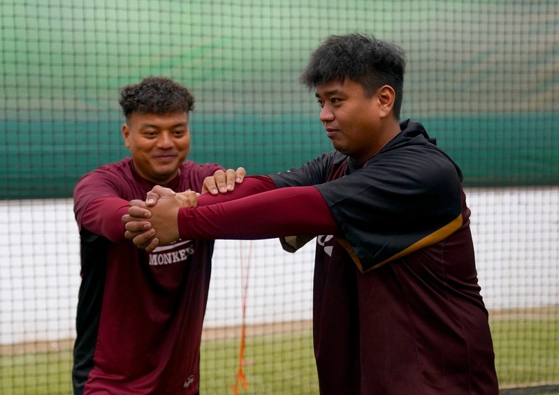 瑪仕革斯．俄霸律尼參加樂天桃猿隊春訓