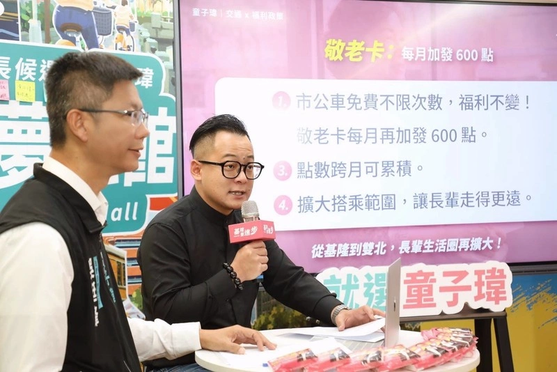 童子瑋推交通福利　敬老卡加600點、TPASS補助600元