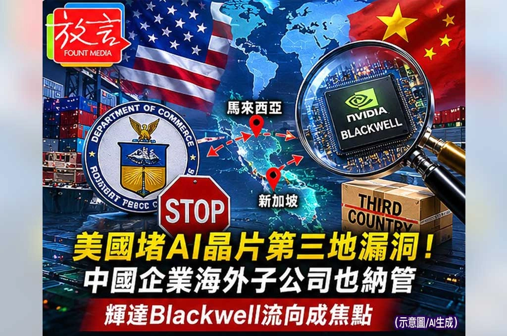 美國堵AI晶片第三地漏洞！中國企業海外子公司也納管　輝達Blackwell流向成焦點