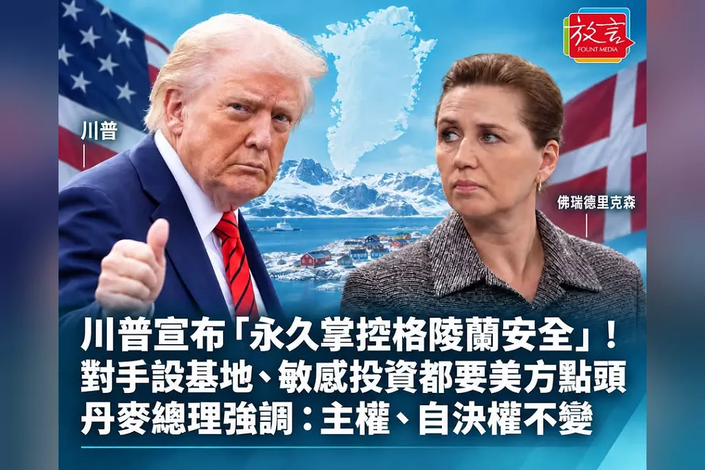 川普宣布「永久掌控格陵蘭安全」！對手設基地、敏感投資都要美方點頭　丹麥總理強調：主權、自決權不變