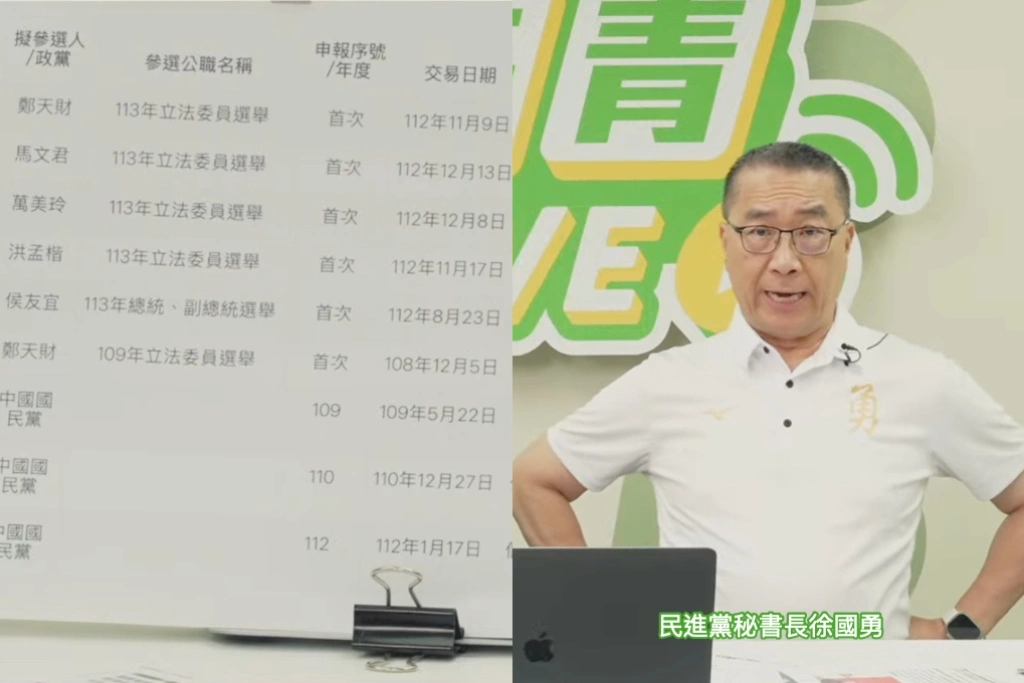 盧秀燕拿食安政治操作翻車！徐國勇批：廠商政治獻金都捐藍軍「誰是門神很清楚」