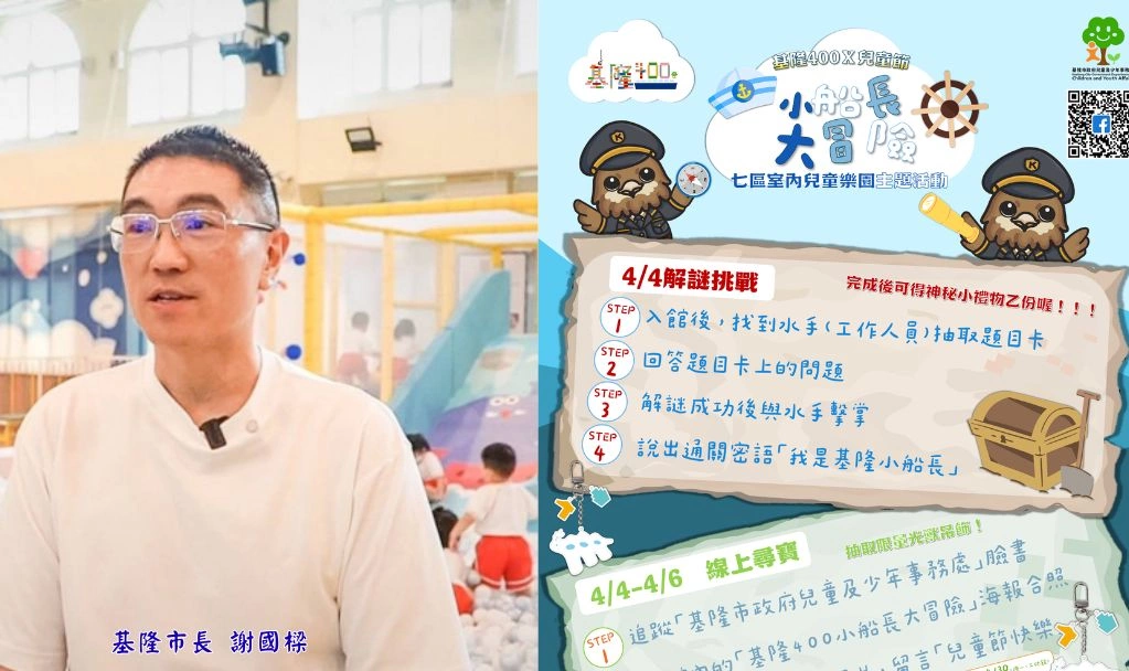 兒童節「隱藏版」驚喜！基隆7區室內樂園啟動「基隆400－流動的港口，世界的基隆」神祕任務：闖關拿好禮再抽限量光獸吊飾